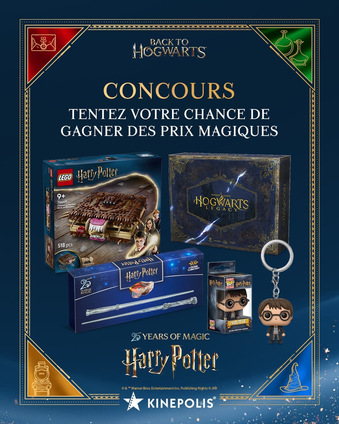 Tentez votre chance de gagner des prix magiques de Harry Potter !
